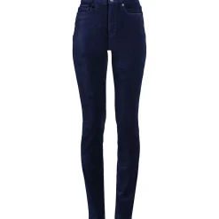 Slim Fit Samthose High Waist für Damen