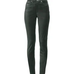 Slim Fit Samthose High Waist für Damen