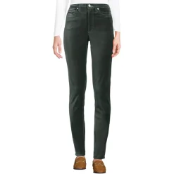 Slim Fit Samthose High Waist für Damen