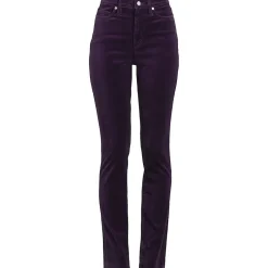 Slim Fit Samthose High Waist für Damen