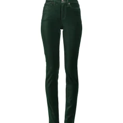 Slim Fit Samthose High Waist für Damen