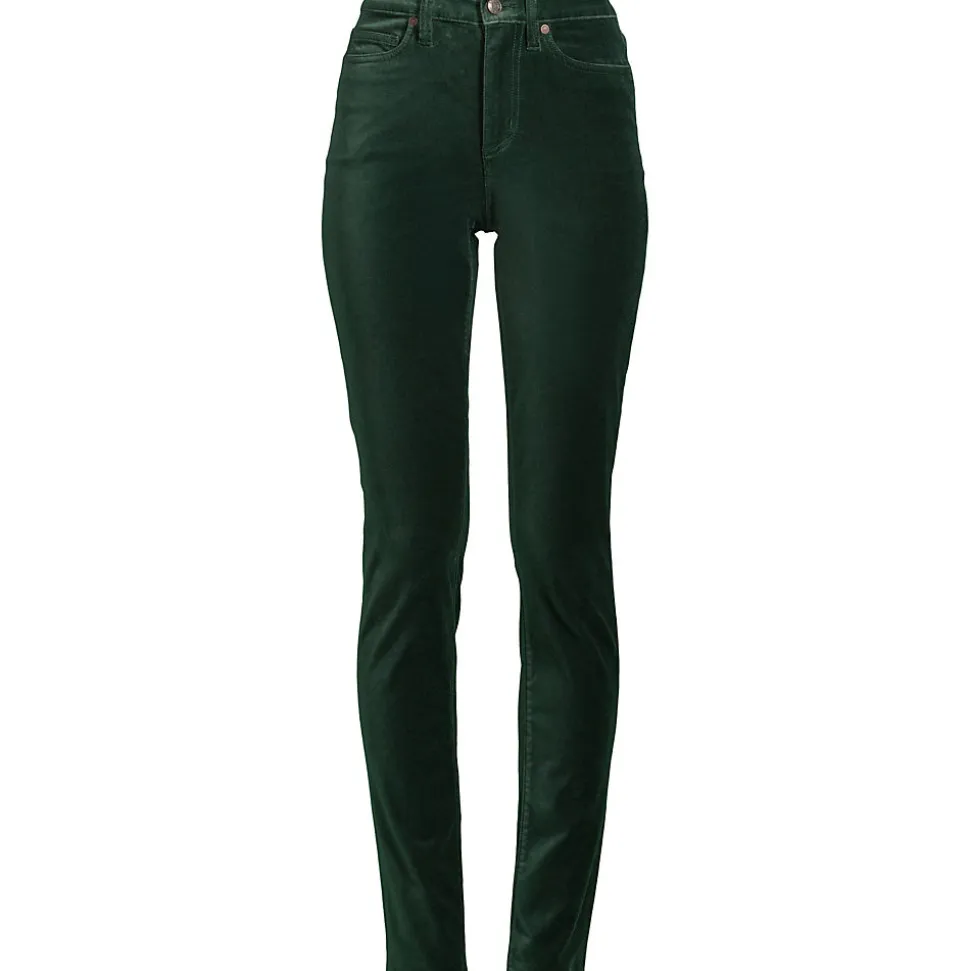 Slim Fit Samthose High Waist für Damen