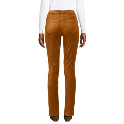 Slim Fit Samthose High Waist für Damen