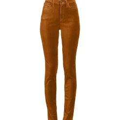 Slim Fit Samthose High Waist für Damen