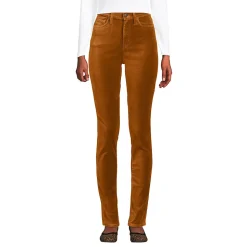 Slim Fit Samthose High Waist für Damen
