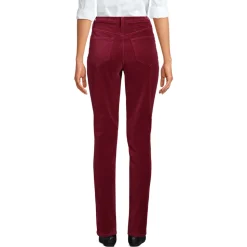 Slim Fit Samthose High Waist für Damen