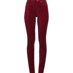 Slim Fit Samthose High Waist für Damen