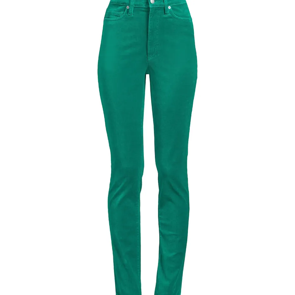 Slim Fit Samthose High Waist für Damen