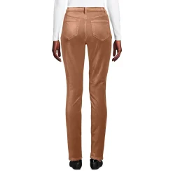 Slim Fit Samthose High Waist für Damen