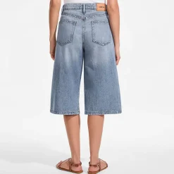 Soft Comfort Jeans-Culotte im Leinenmix