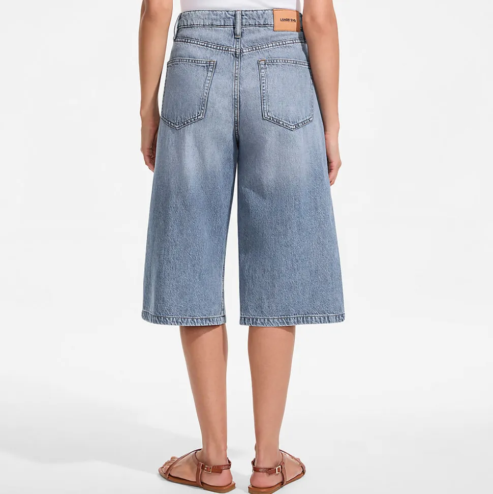 Soft Comfort Jeans-Culotte im Leinenmix