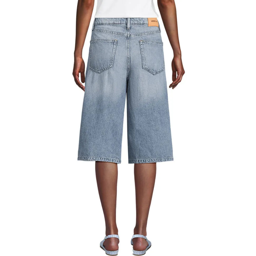 Soft Comfort Jeans-Culotte im Leinenmix