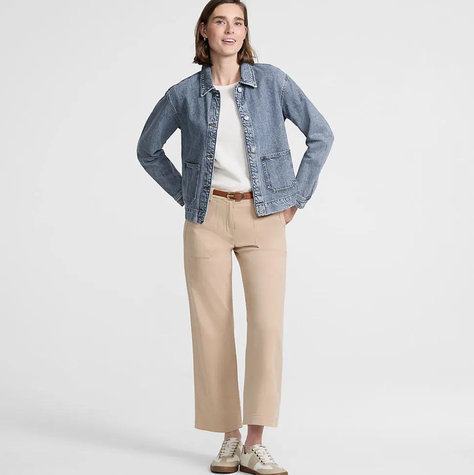 Soft Comfort Jeansjacke im Leinenmix