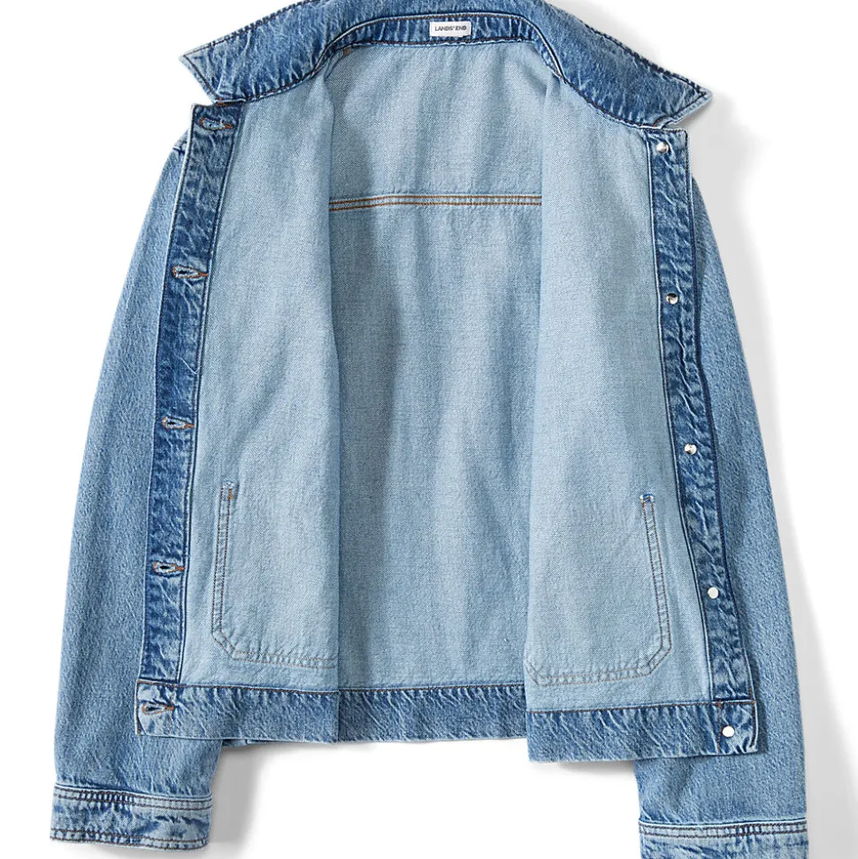 Soft Comfort Jeansjacke im Leinenmix