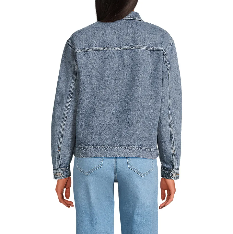 Soft Comfort Jeansjacke im Leinenmix