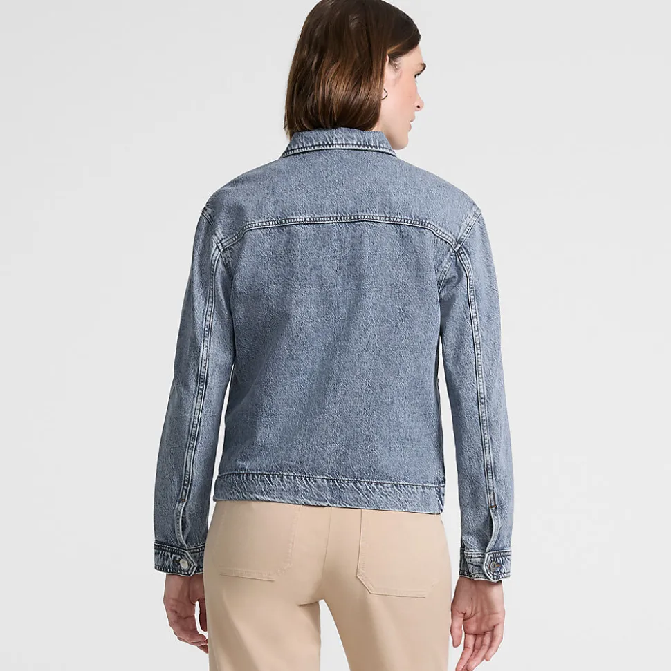 Soft Comfort Jeansjacke im Leinenmix