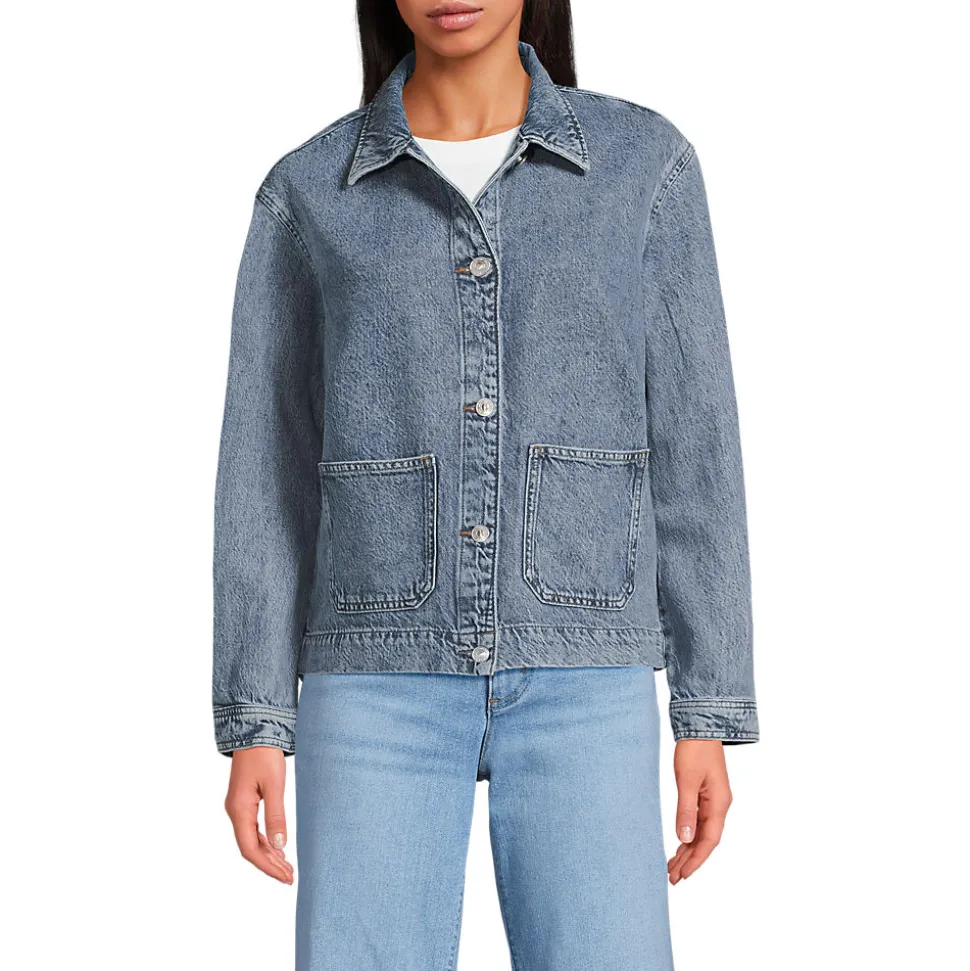 Soft Comfort Jeansjacke im Leinenmix