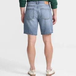 Soft Comfort Jeans-Shorts im Leinenmix