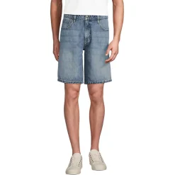 Soft Comfort Jeans-Shorts im Leinenmix