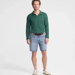 Soft Comfort Jeans-Shorts im Leinenmix