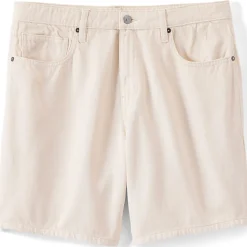 Soft Comfort Jeans-Shorts im Leinenmix