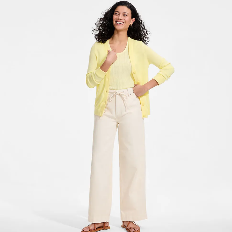 Soft Comfort weite Jeans im Leinenmix