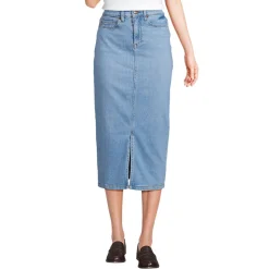 Soft Denim Bleistift-Midirock für Damen