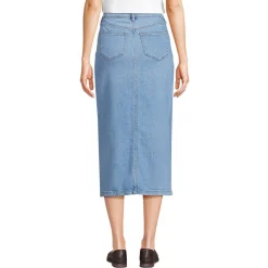Soft Denim Bleistift-Midirock für Damen