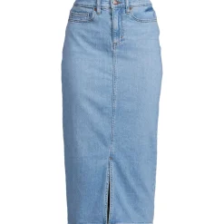Soft Denim Bleistift-Midirock für Damen