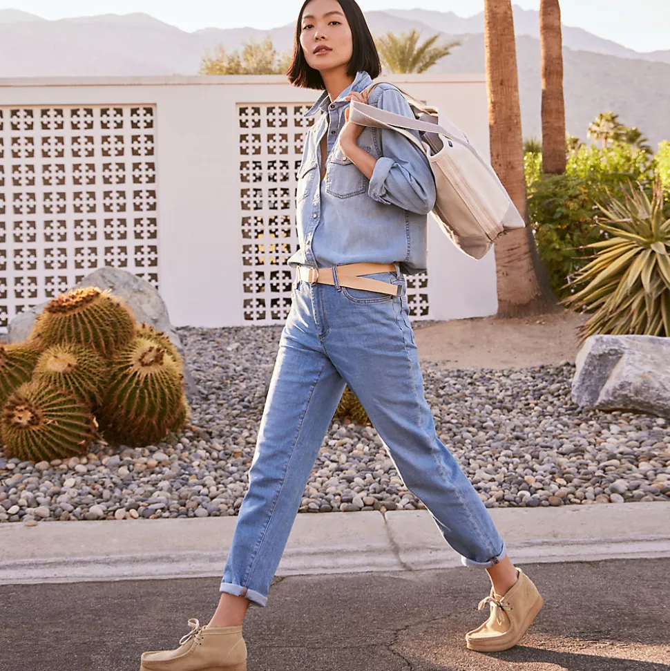 Soft Denim Boyfriend-Jeans Mid Waist für Damen