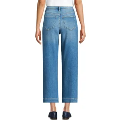 Soft Denim 7/8-Hose mit weitem Bein für Damen