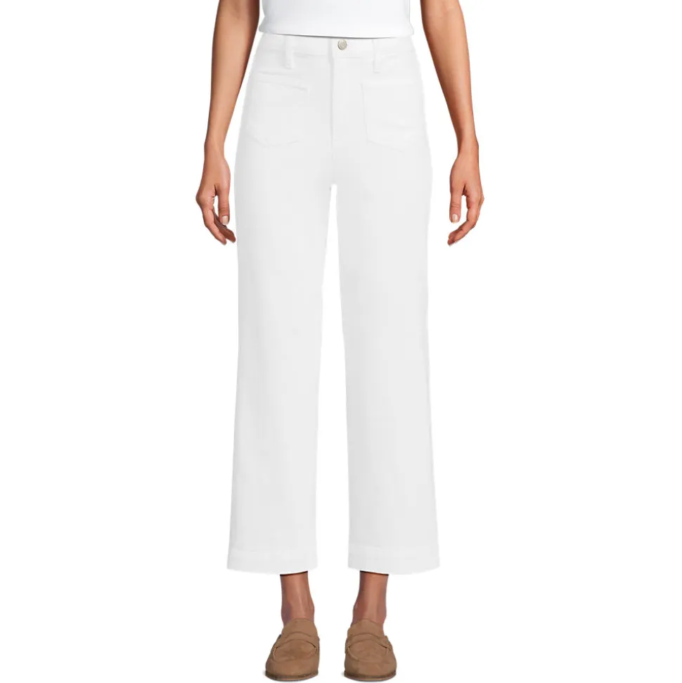 Soft Denim 7/8-Hose mit weitem Bein für Damen