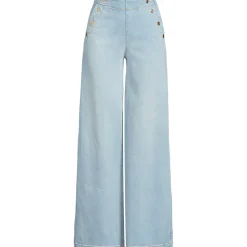 Soft Denim Matrosenjeans mit extraweitem Bein High Waist für Damen