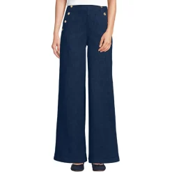 Soft Denim Matrosenjeans mit extraweitem Bein High Waist für Damen