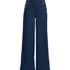 Soft Denim Matrosenjeans mit extraweitem Bein High Waist für Damen