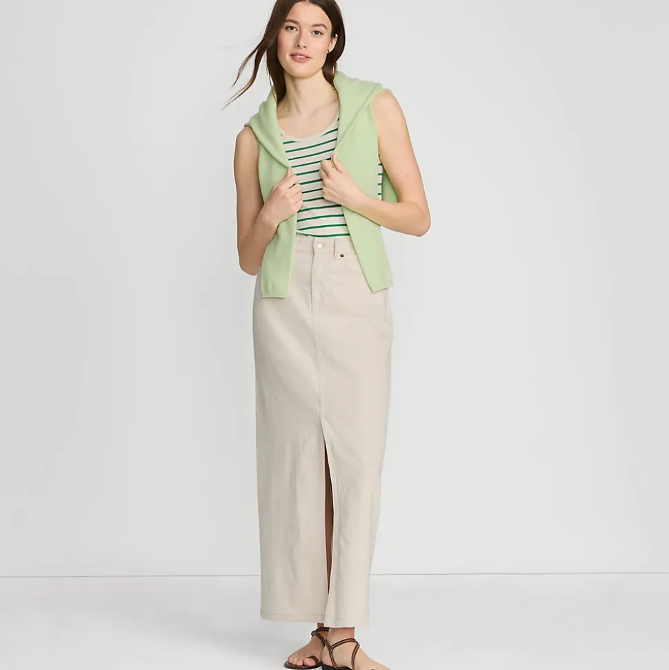 Soft Denim Maxirock für Damen