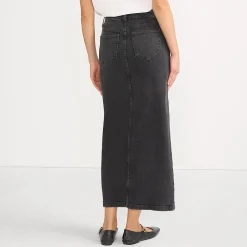 Soft Denim Maxirock für Damen