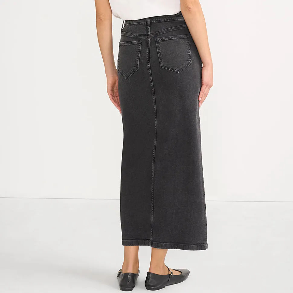 Soft Denim Maxirock für Damen