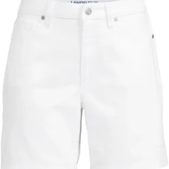 Soft Denim Mid Waist Jeansshorts 18 cm