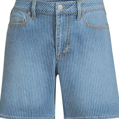 Soft Denim Mid Waist Jeansshorts 18 cm