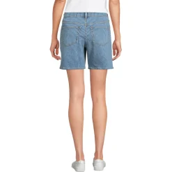 Soft Denim Mid Waist Jeansshorts 18 cm