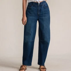 Soft Denim Relaxte Barrel-Jeans Mid Waist