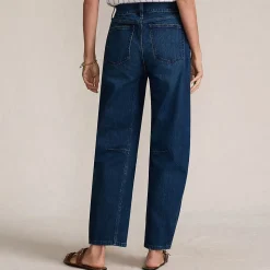 Soft Denim Relaxte Barrel-Jeans Mid Waist