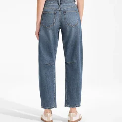 Soft Denim Relaxte Barrel-Jeans Mid Waist