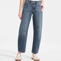 Soft Denim Relaxte Barrel-Jeans Mid Waist