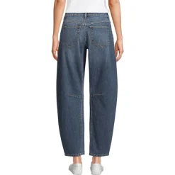 Soft Denim Relaxte Barrel-Jeans Mid Waist