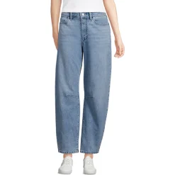 Soft Denim Relaxte Barrel-Jeans Mid Waist