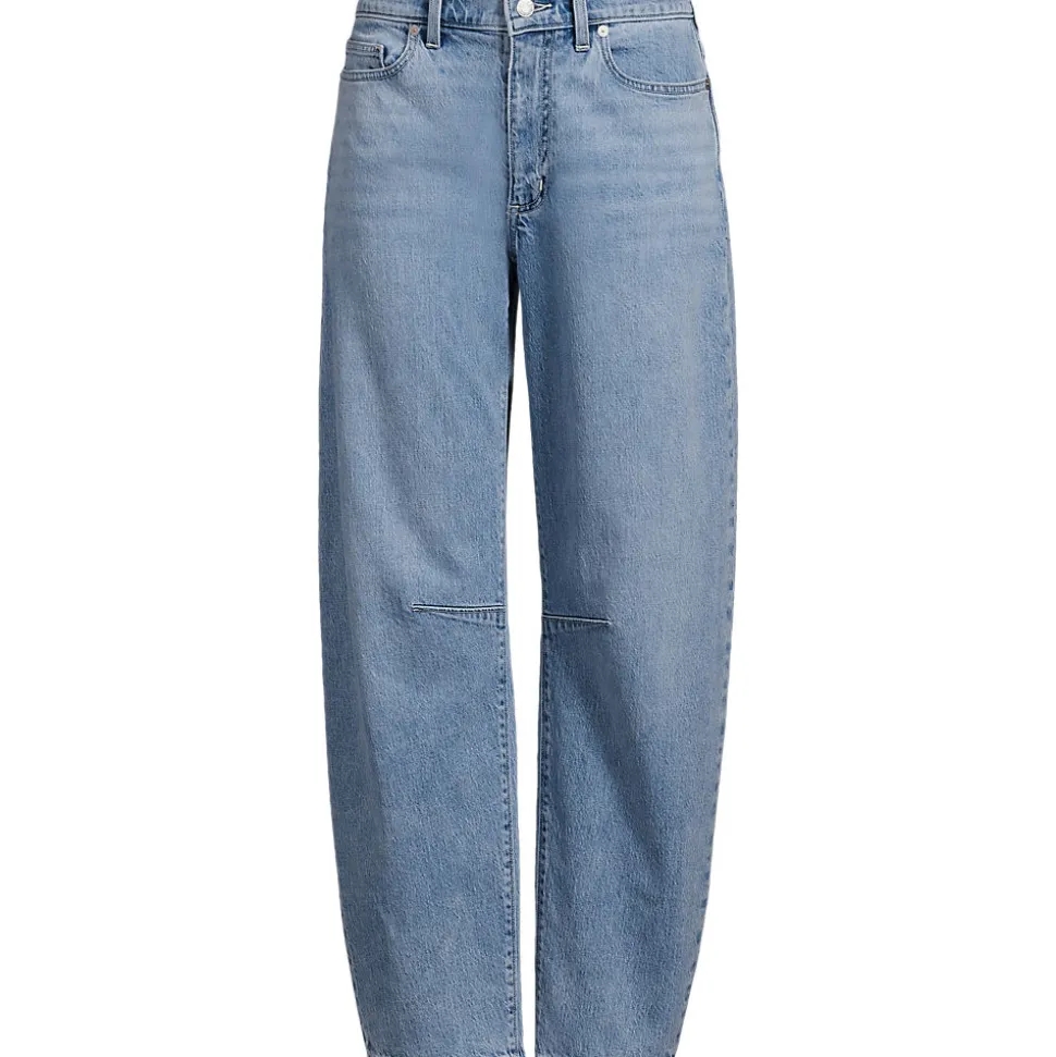 Soft Denim Relaxte Barrel-Jeans Mid Waist