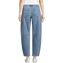 Soft Denim Relaxte Barrel-Jeans Mid Waist