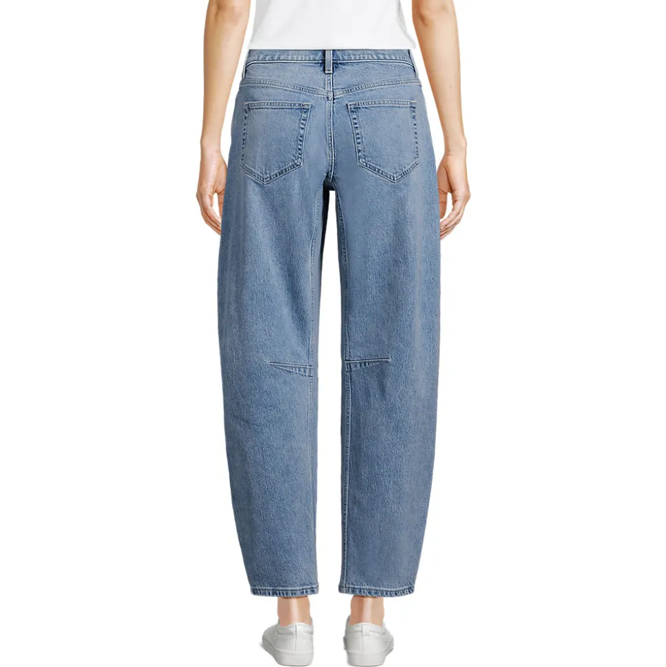 Soft Denim Relaxte Barrel-Jeans Mid Waist